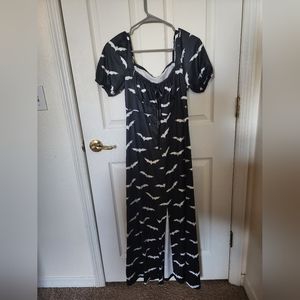 Hand-sewn Bat Maxi Dress